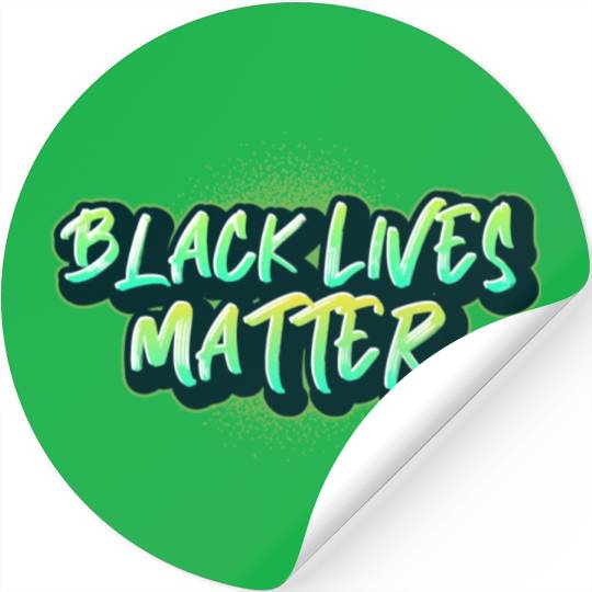 Black Lives Matter Street Art Green Graffiti Stickers