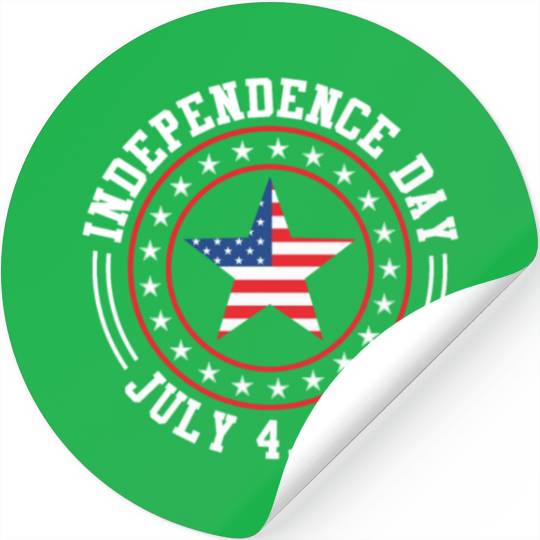 Independence Day 4 July 1776 USA Patriotism Stickers