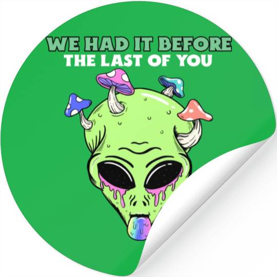 The Last Of Us All Mushroom Infected Green Alien Stickers