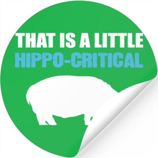 Little Hippo-Critical Zookeeper Or Animal Lover Gi Stickers