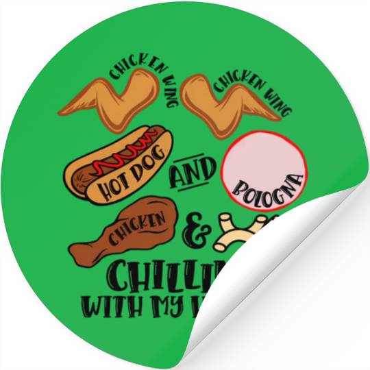 Chicken Wing Chicken Wing Hot Dog Bologna Viral So Stickers