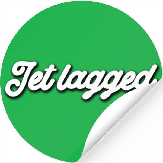 Flight Attendant Pilot Jet Lagged Vacation Stickers
