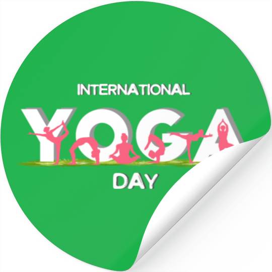 International yoga day Stickers