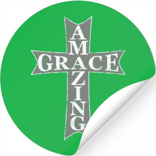 Amazing Grace Cross Stickers