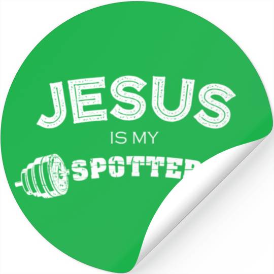 Jesus Is My Spotter Gym Workout Christian Stickers