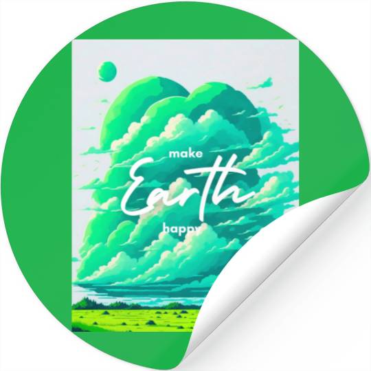 Make earth happy Stickers