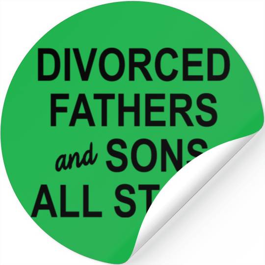 DESIGNDivorced Fathers and Sons All Stars green Stickers