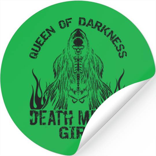 Goth Rock Satan Girl Woman Festivals Death Metal Stickers