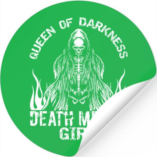 Goth Rock Satan Girl Woman Festivals Death Metal Stickers