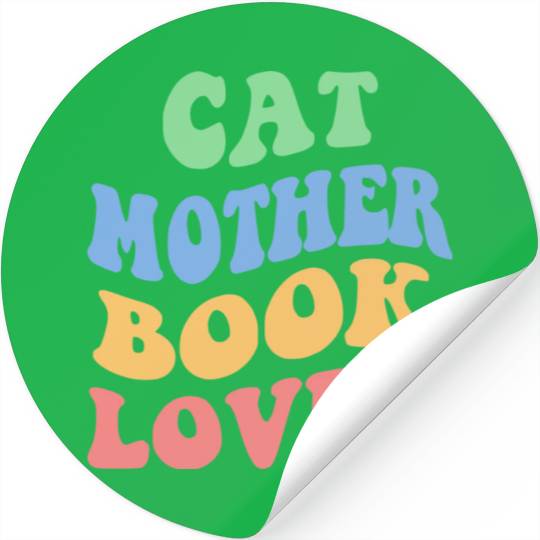 Cat Mother Book Lover Stickers