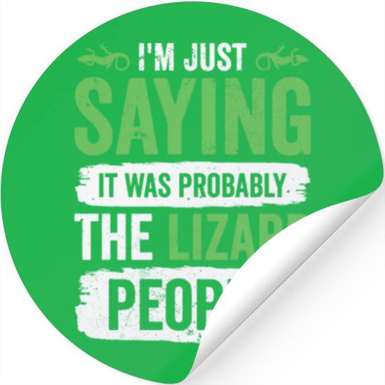 Lizard Reptilian Agenda Conspiracy Theory Stickers