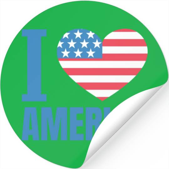 I Love America Stickers