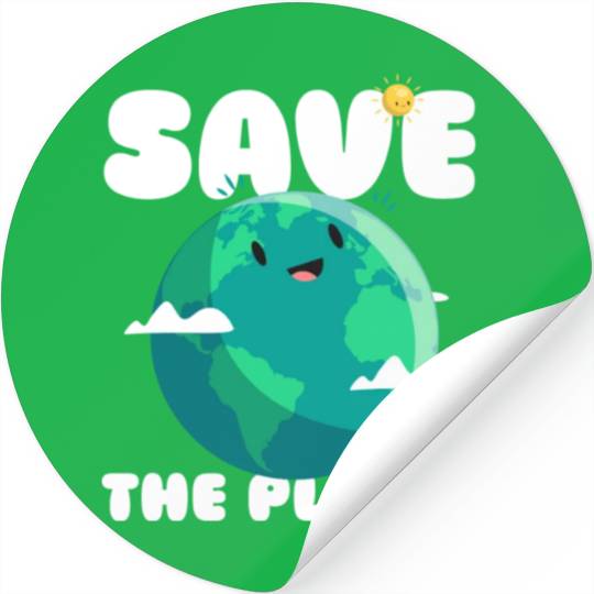 Save The Planet Ecologic Idea Stickers