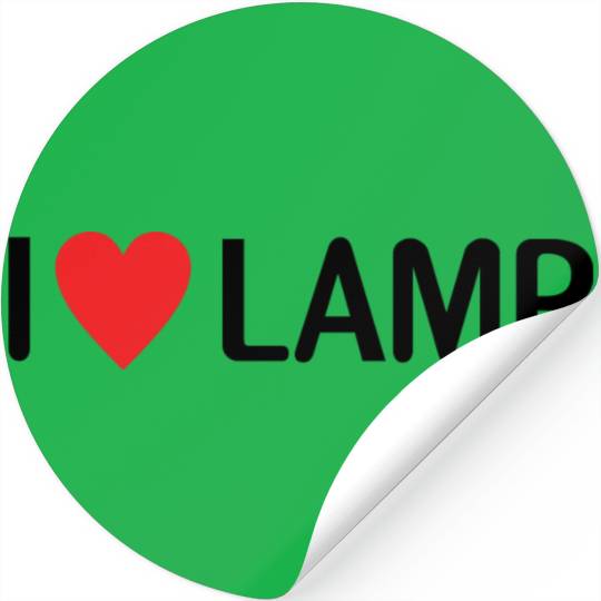 I Love Lamp Stickers