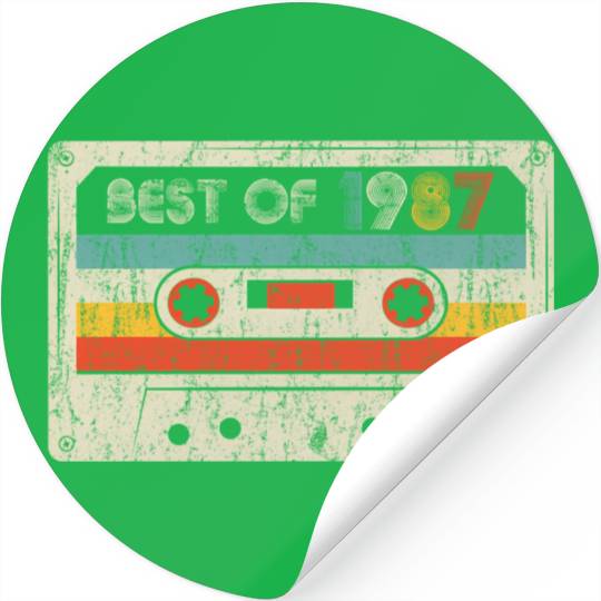 33rd Best Of 1987 Cassette Tape Stickers