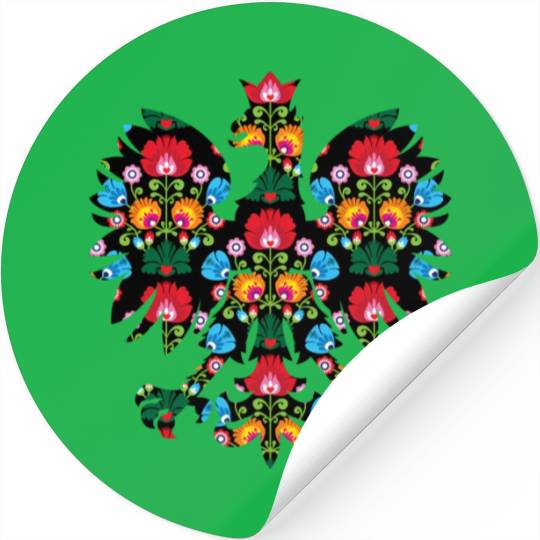 Polish Eagle Poland Wycinanki Emblem Polish Folk F Stickers