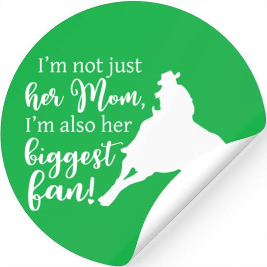 Mom Barrel Racing Horse Riding Racer Back Print Stickers