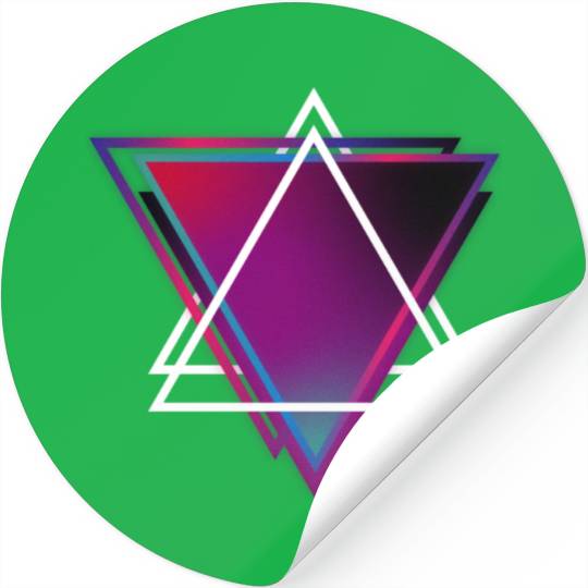 "Triangle Bliss: Geometric Marvel Stickers"