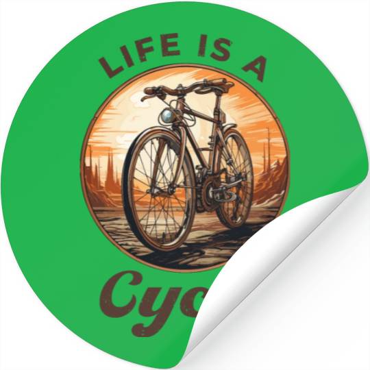 Life is a Cycle Bicycle, Bike, Cycling Stickers