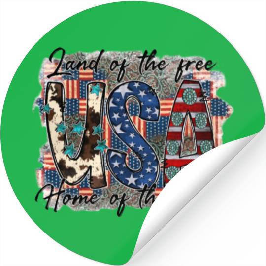 Land of the free USA Home of the brave Stickers