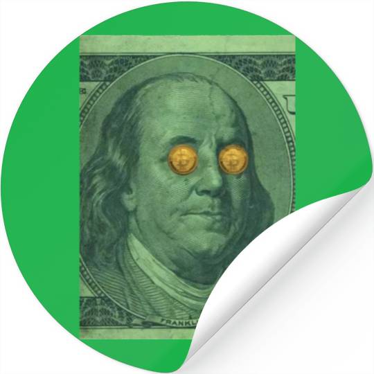 Benjamin Franklin Bitcoin Stickers