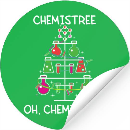 Chemistree Ugly Tree Chemistry Science Pun Stickers
