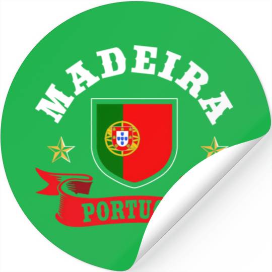 Portuguese Flag Summer Beach Vacation Madeira Port Stickers