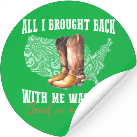 Sand In My Boots Country Music Stickers