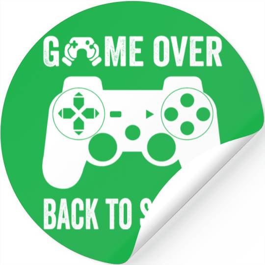 game over back to school Stickers