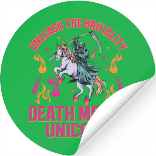 Goth Rock Satan Unicorn Festivals Death Metal Stickers