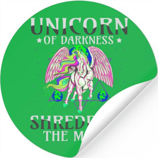 Goth Rock Satan Unicorn Festivals Death Metal Stickers