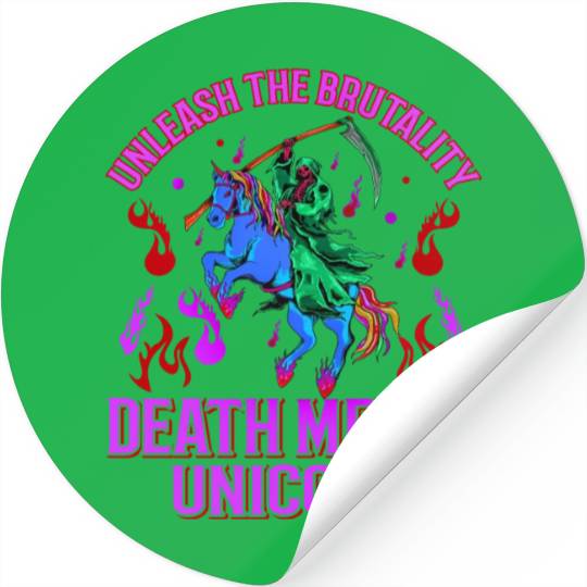 Goth Rock Satan Unicorn Festivals Death Metal Stickers
