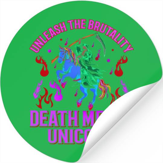 Goth Rock Satan Unicorn Festivals Death Metal Stickers
