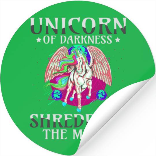 Goth Rock Satan Unicorn Festivals Death Metal Stickers