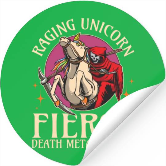 Goth Rock Satan Unicorn Festivals Death Metal Stickers