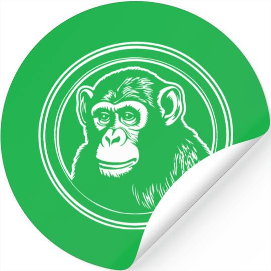 Ape Face Apes Apelike Jungle Primate Stickers