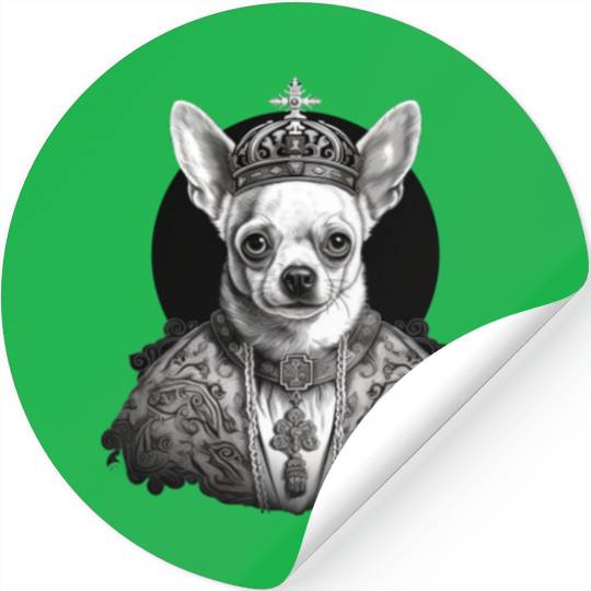 Chihuahua - Pope Dog Church Vatican Catholic Stickers