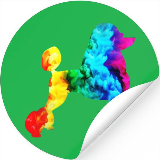 poodle proud proudle pride rainbow dog dogmonth Stickers