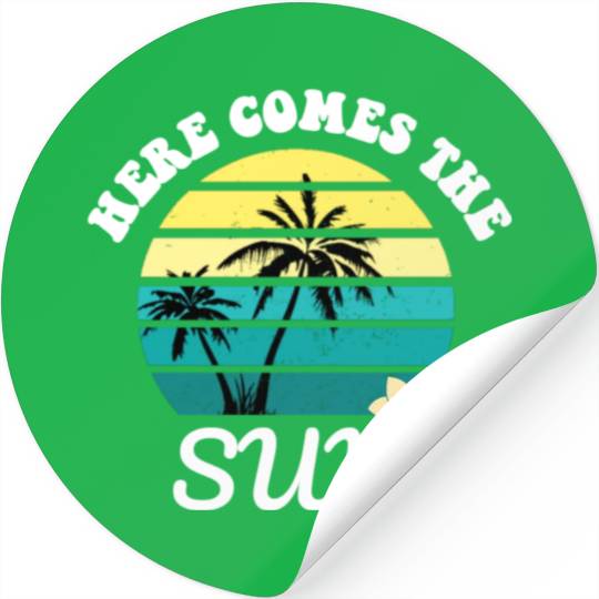 Here comes the sun Summer vacation Stickers