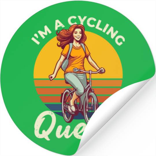 Im a cycling queen - Bicycle, Bike, Cycling, Biker Stickers
