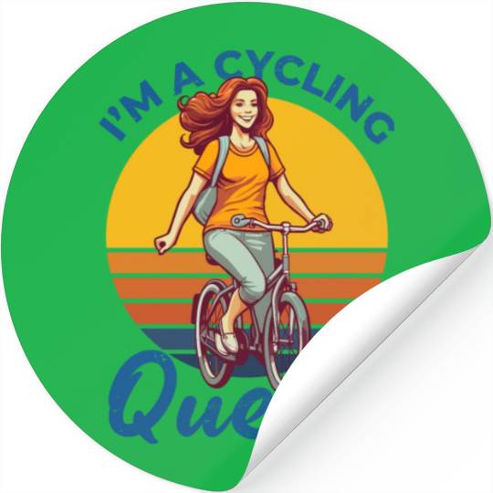 Im a cycling queen - Bicycle, Bike, Cycling, Biker Stickers