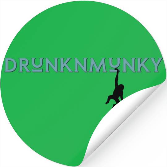 DESIGNdrunknmunky s drunk monkey Stickers