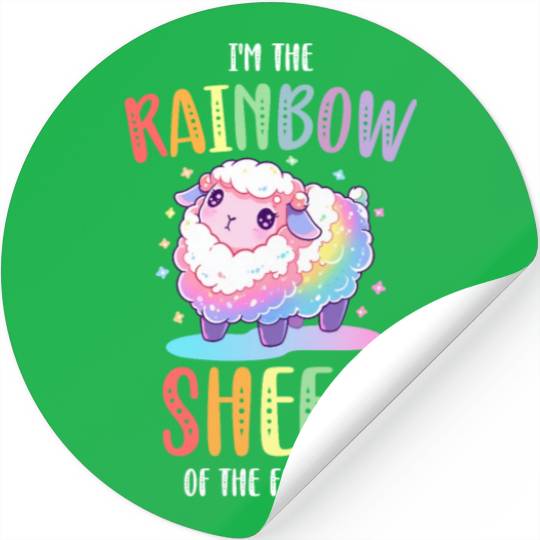 Rainbow Sheep LGBTQ Transgender Pride Community Stickers