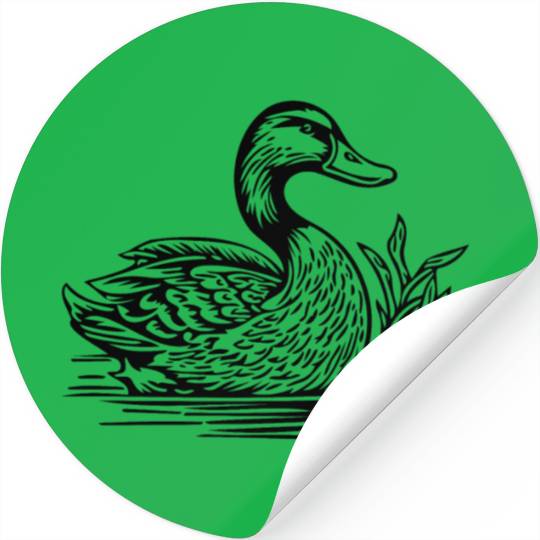 Duck Bird Nature Pond Stickers