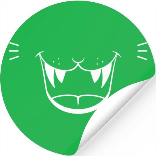Angry Cat Face Stickers