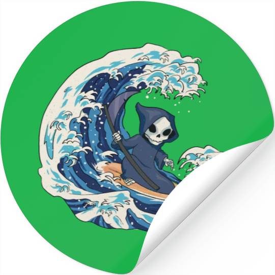 The Reaper surfing on Wave Stickers