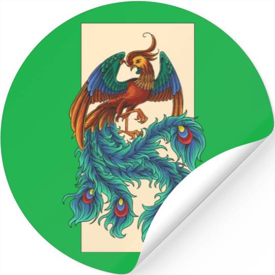 Design vector Illustration of Phoenix Stickers