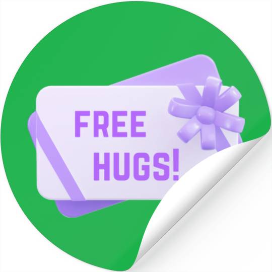 Free Free Hugs Gift Card funny Stickers