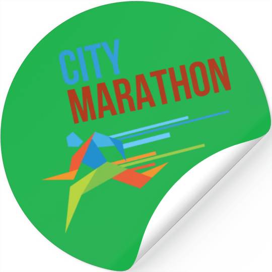 City Marathon Running stars Stickers