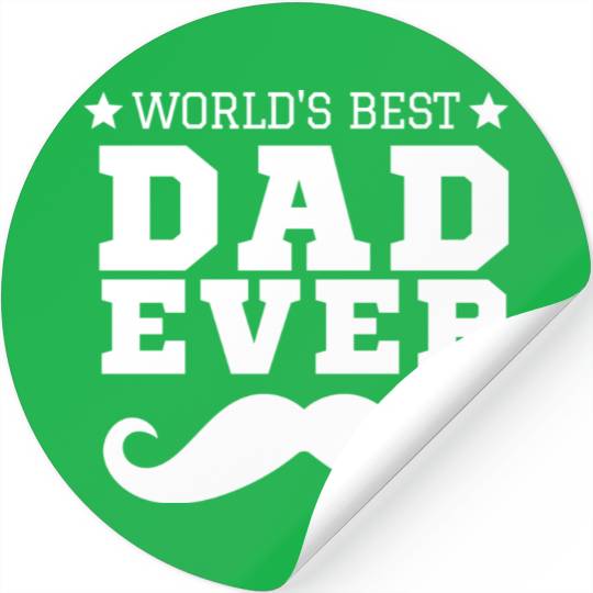 World s Best Dad Ever Stickers
